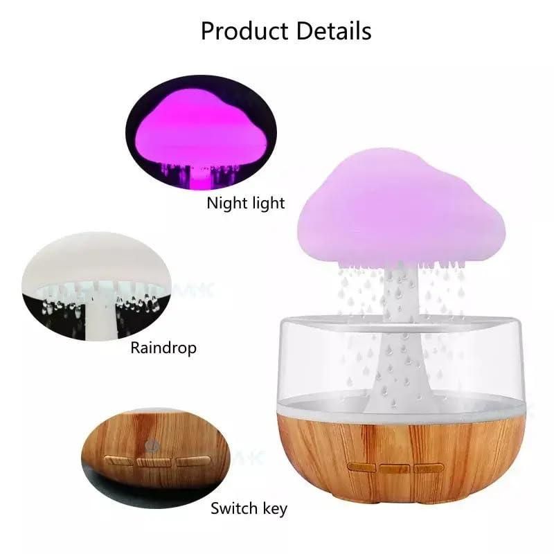 Raining Cloud Night Light Micro Humidifier Diffuser