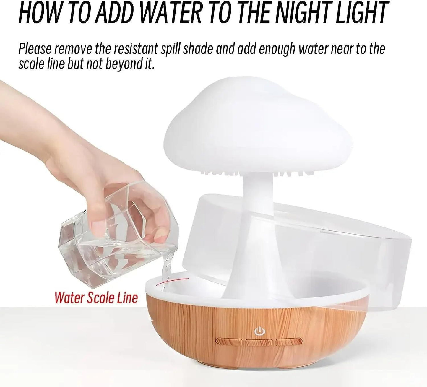 Raining Cloud Night Light Micro Humidifier Diffuser